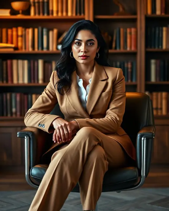 Estilo Sentada na biblioteca